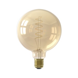 Calex G125 Spiral Filament Giant Globe Led Bulb - E27 Screw - Very Warm Amber (Dimmable)