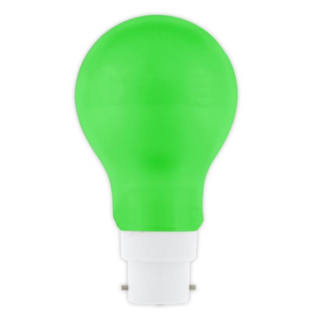 Calex 1W B22 Bayonet Cap GLS A60 SMD LED Party Light Bulb – Green (240V)