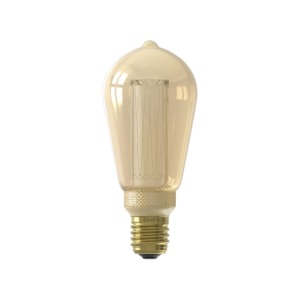 Calex Crown Series ST64 Filament LED Bulb – E27 Screw – Gold Glass (Dimmable)