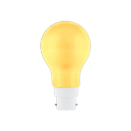 Calex 1W B22 Bayonet Cap GLS A60 SMD LED Party Light Bulb – Yellow (240V)
