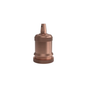 Calex Creations E27 Metal Lampholder (Peak Model) – Polished Copper (Screw Fitting Socket)