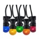 Calex 5.75M Outdoor E27 Festoon Light String with 10 Multi-Coloured Bulbs (IP44)